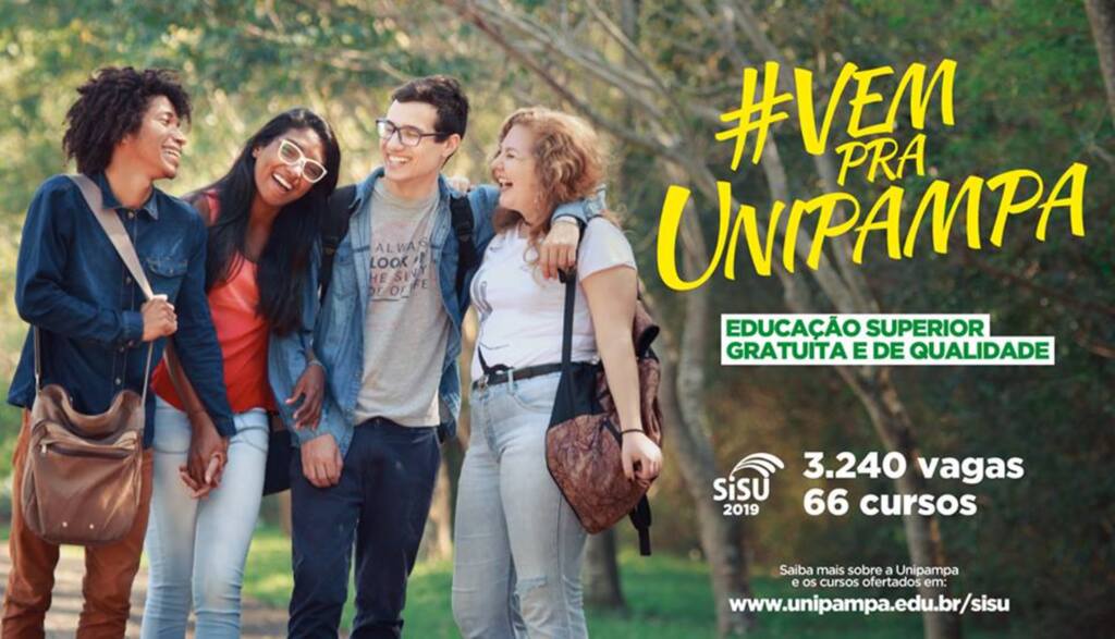 Unipampa oferta 3.240 vagas em 66 cursos