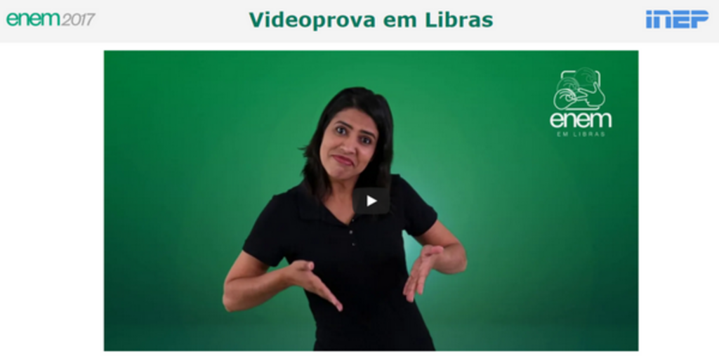 Videoprova em libras do exame está disponível no portal do Inep