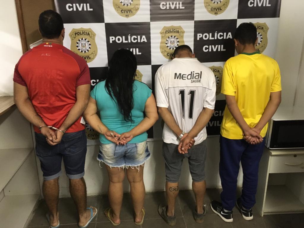 Polícia Civil prende quatro pessoas por tráfico