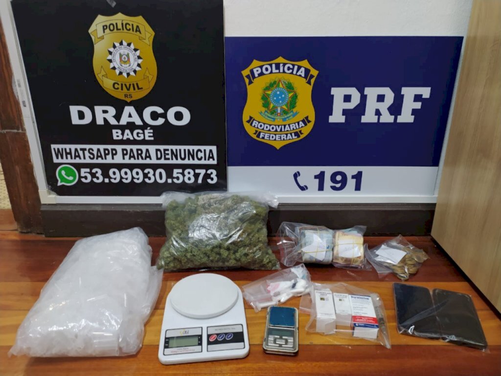 PRF e Draco fecham ponto de venda de drogas em Bagé