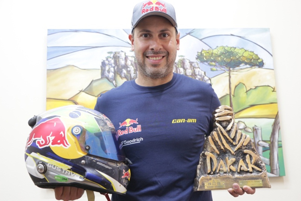 Juliano Polese recebe tricampeão do Rally Dakar, o lageano Gustavo Gugelmin