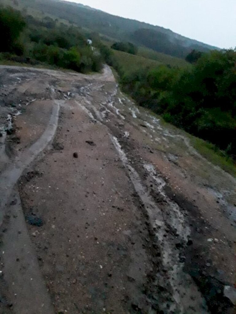 Divulgação - Situação da via no Corredor da Lixiguana