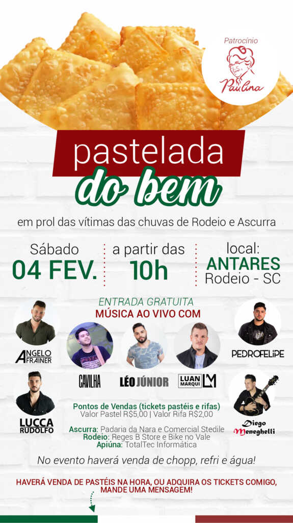 em prol as vítimas de Rodeio e Ascurra
