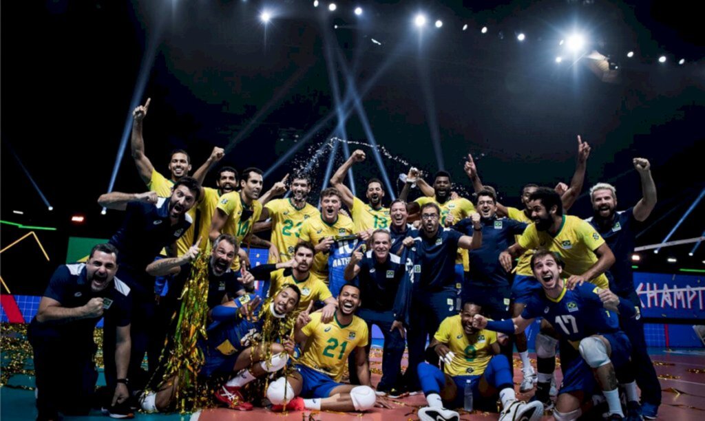 Seleção masculina bate Polônia por 3 a 1 e é campeã da Liga das Nações