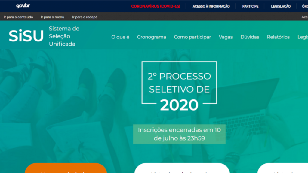 Aberto prazo para inscritos na lista de espera do SiSU 2020-2