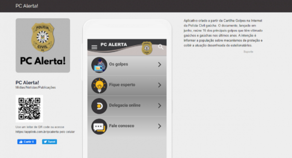 Polícia Civil lança aplicativo de alertas sobre golpes