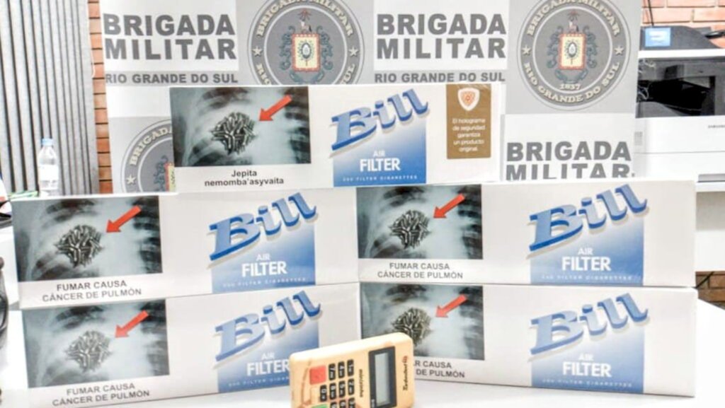 BM de Cachoeira do Sul apreende cigarros contrabandeados