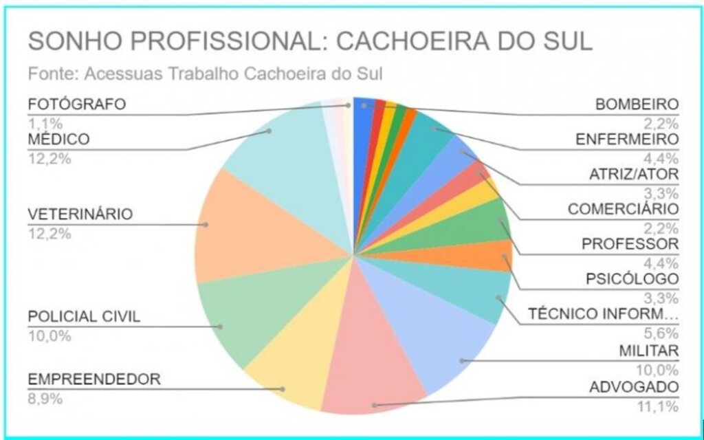 Estudo analisa interesse profissional de estudantes cachoeirenses