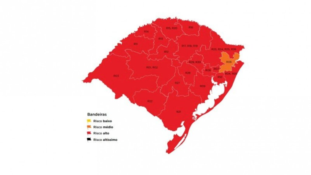 Cachoeira do Sul entra em bandeira vermelha