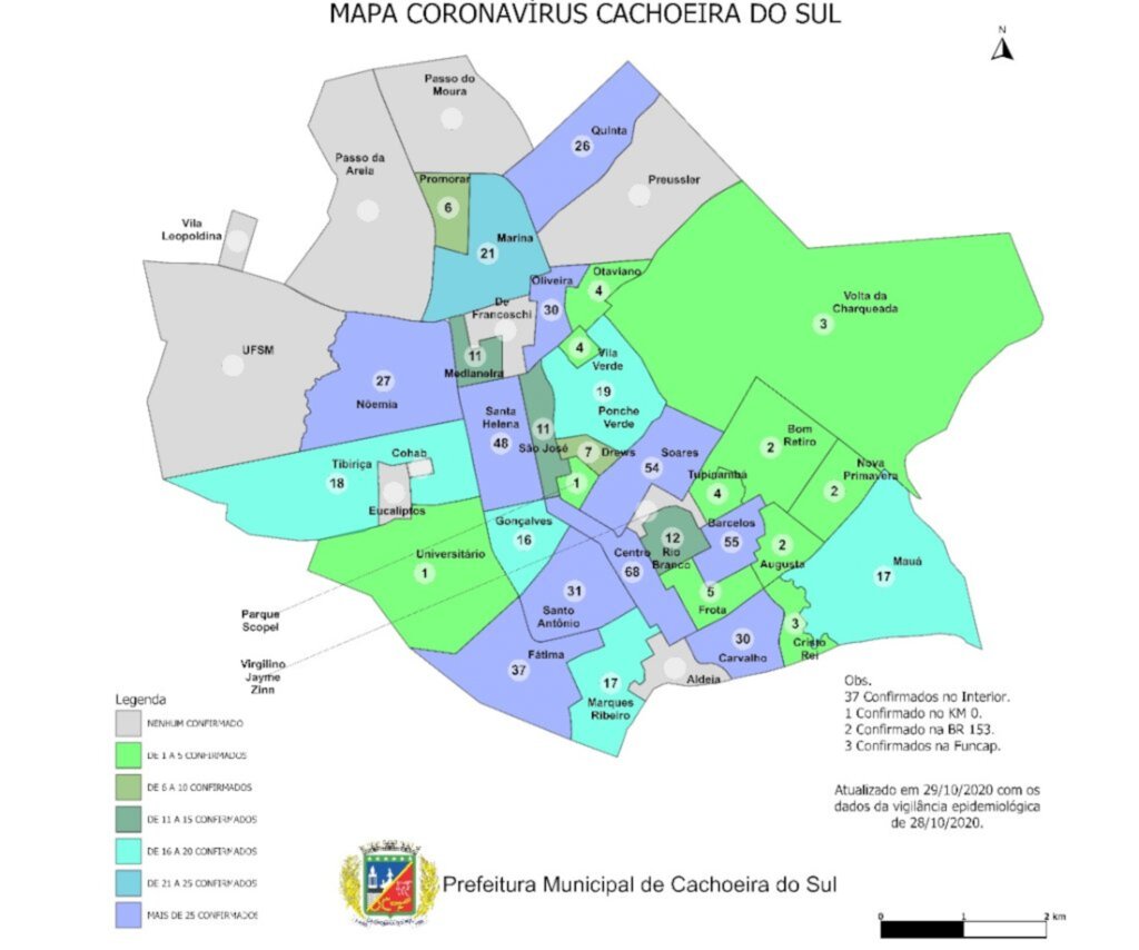 Cachoeira tem 643 casos confirmados