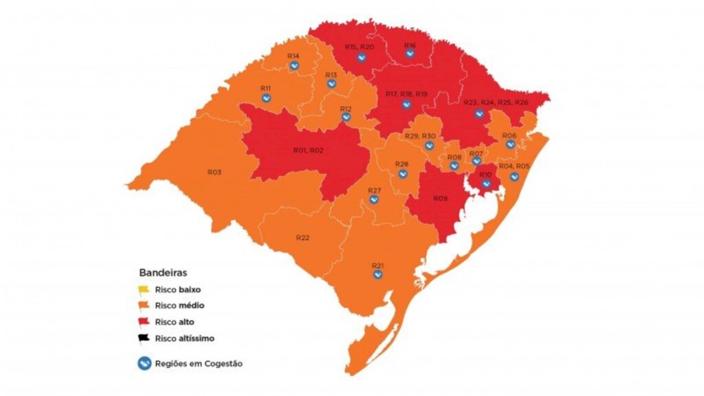 Região de Cachoeira continua na bandeira laranja