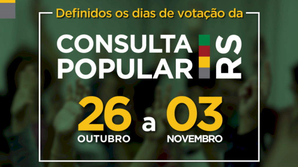 Votação da Consulta Popular será virtual e no final de outubro