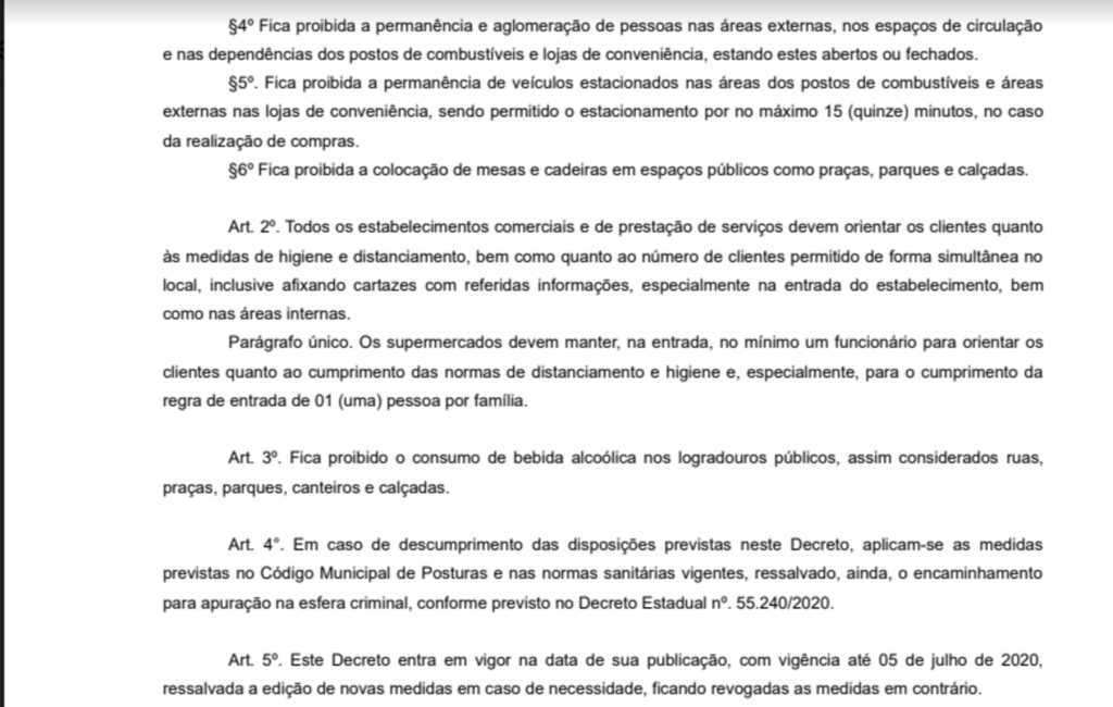 Prefeitura publica Decreto nº 57 de 2020