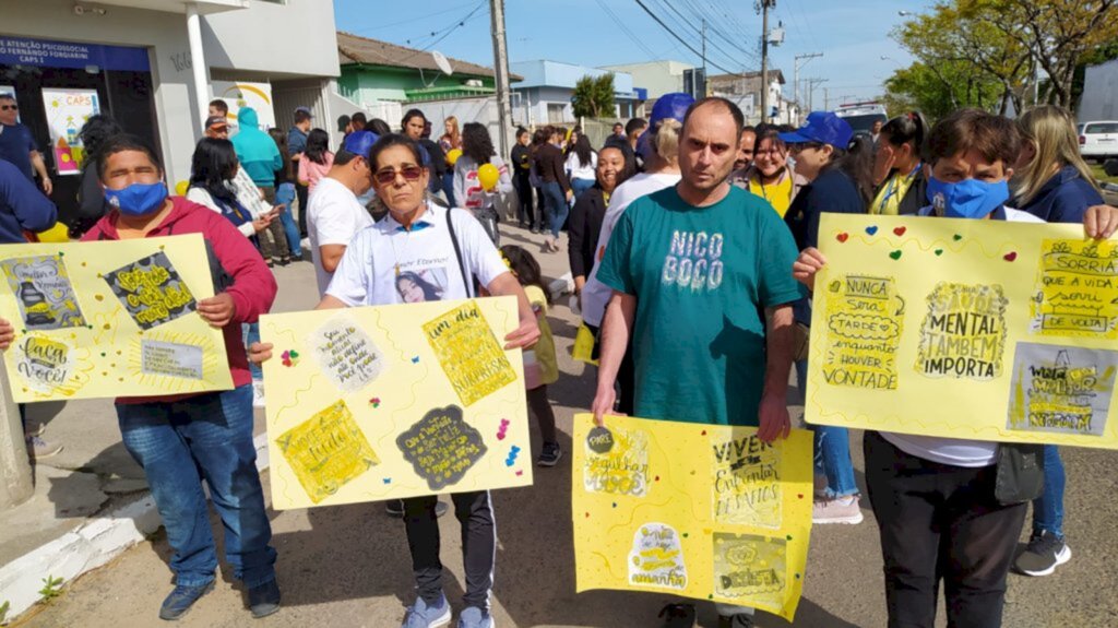 Saúde encerra o setembro amarelo com caminhada de alerta e prevenção