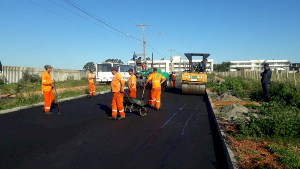 Acesso à Unipampa tem pavimentação finalizada