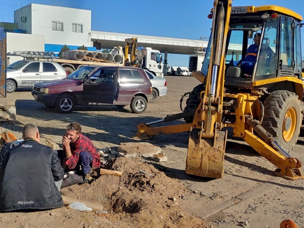 Obras em pleno andamento