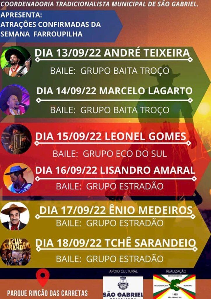 Formalizada programação da semana farroupilha