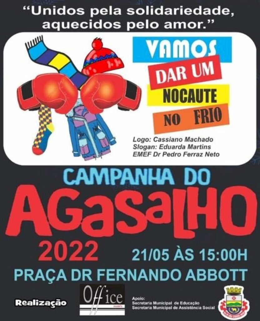 Campanha do Agasalho será no próximo sábado