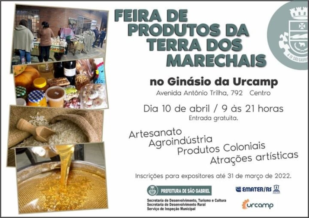 Feira do produtos da Terra dos Marechais tem inscrições até o dia 31