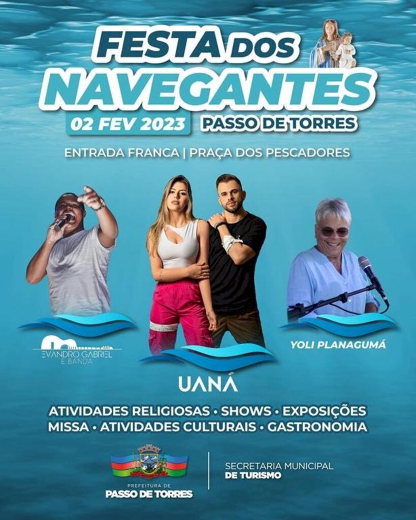 VEM AÍ A FESTA DE NOSSA  SENHORA DOS NAVEGANTES EM PASSO DE TORRES