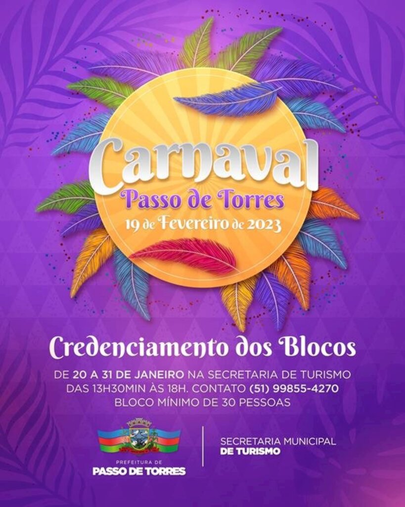 ABERTAS AS INSCRIÇÕES PARA OS BLOCOS  CREDENCIAREM-SE AO CARNAVAL 2023