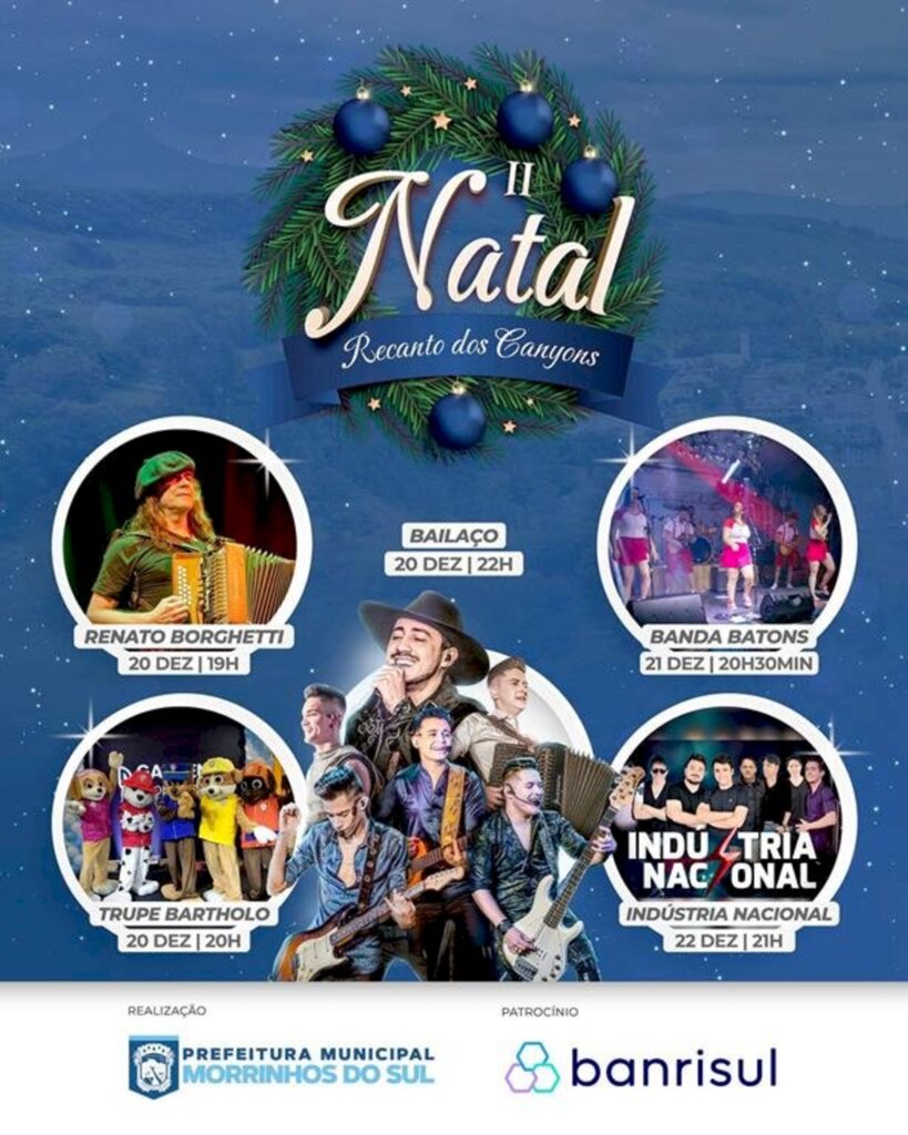 LANÇADA A  PROGRAMAÇÃO DO 2º NATAL RECANTO DOS CANYONS DE MORRINHOS DO SUL