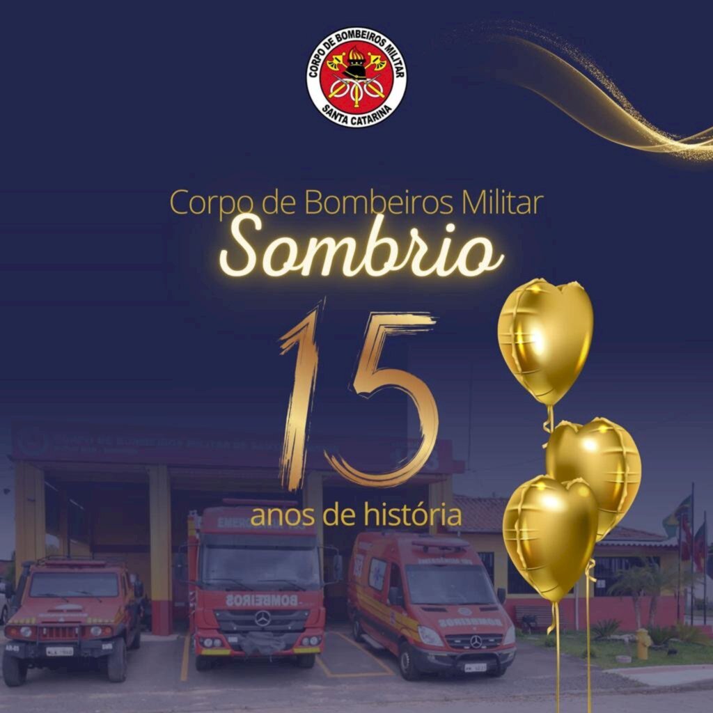 SOMBRIO: CBMSC COMPLETA 15 ANOS E PREPARA SÉRIE DE ATIVIDADES
