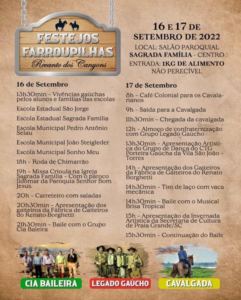 ADMINISTRAÇÃO MUNICIPAL DE MORRINHOS DO SUL PROMOVE  OS FESTEJOS FARROUPILHAS 2022