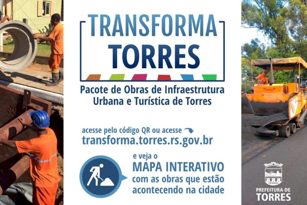 OBRAS DO MUNICÍPIO DE TORRES OBEDECEM O CRONOGRAMA DA  SECRETARIA DO PLANEJAMENTO E PARTICIPAÇÃO CIDADÃ