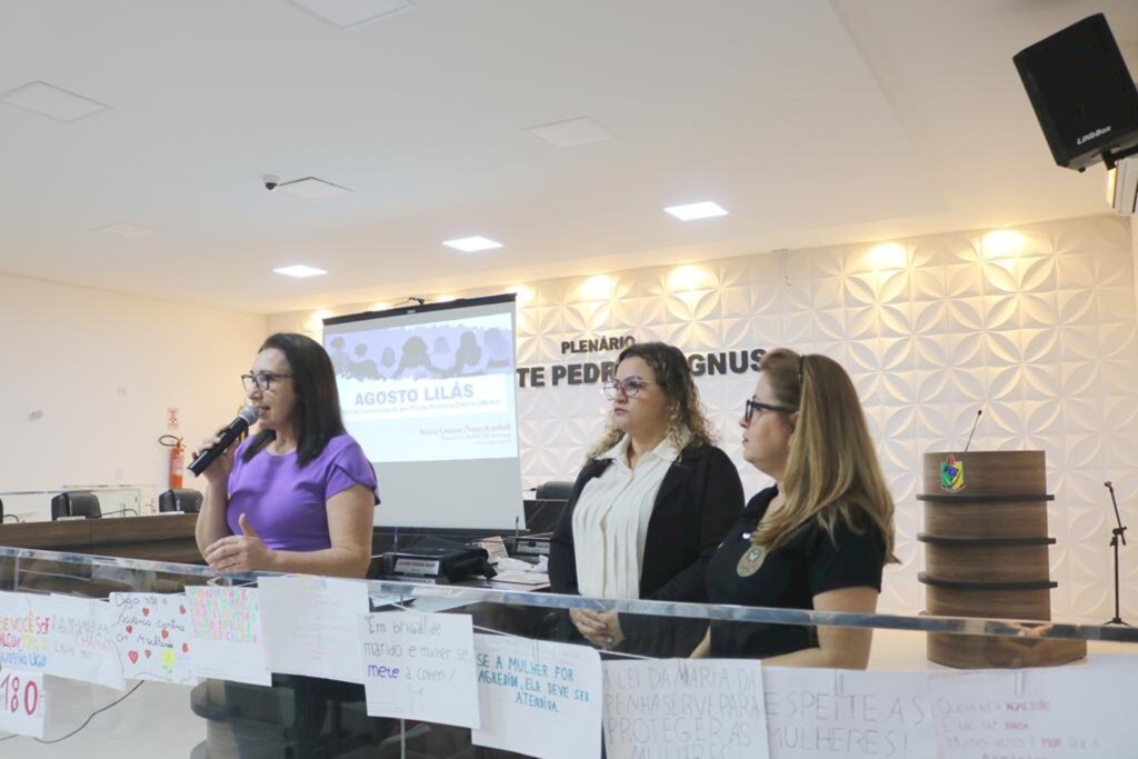 PROCURADORIA DA MULHER PROMOVE  PALESTRA SOBRE O AGOSTO LILÁS EM SÃO JOÃO DO SUL
