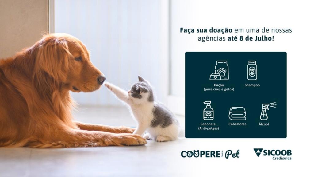 CAMPANHA DE ARRECADAÇÃO 'COOPERE COM O PET' INICIA NAS AGÊNCIAS DO SICOOB CREDISULCA