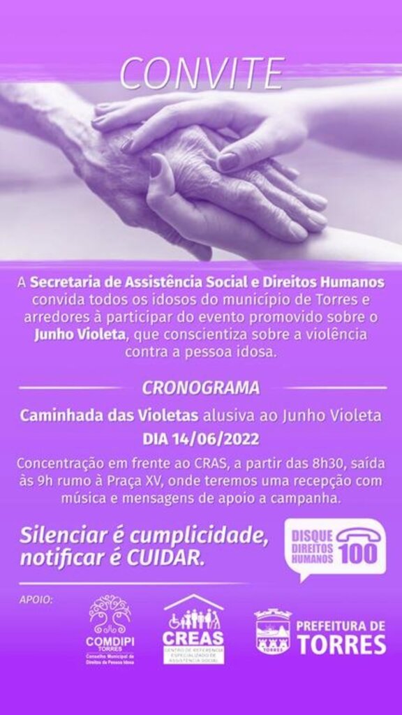CAMINHADA DAS VIOLETAS SERÁ REALIZADA EM TORRES