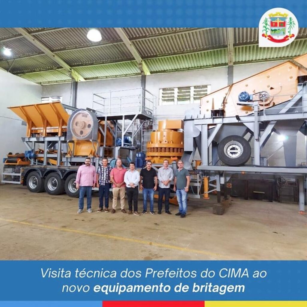 VISITA TÉCNICA DOS  PREFEITOS DO CIMA AO NOVO EQUIPAMENTO DE BRITAGEM