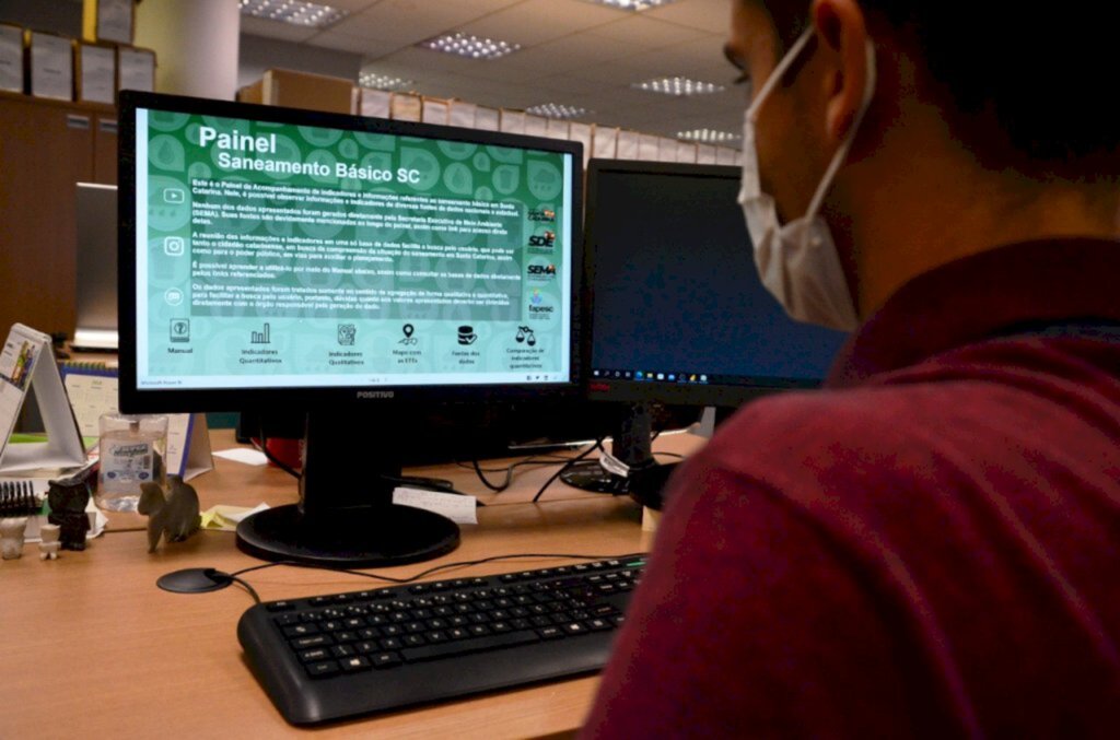 Marcionize Bavaresco/ Sema - Painel com informações sobre o Saneamento em SC pode ser acessado no Portal Águas