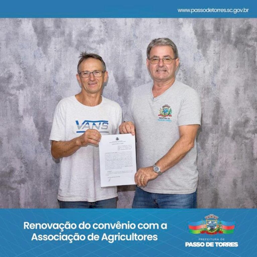 RENOVADO O CONVÊNIO COM A ASSOCIAÇÃO DE AGRICULTORES DE PASSO DE TORRES