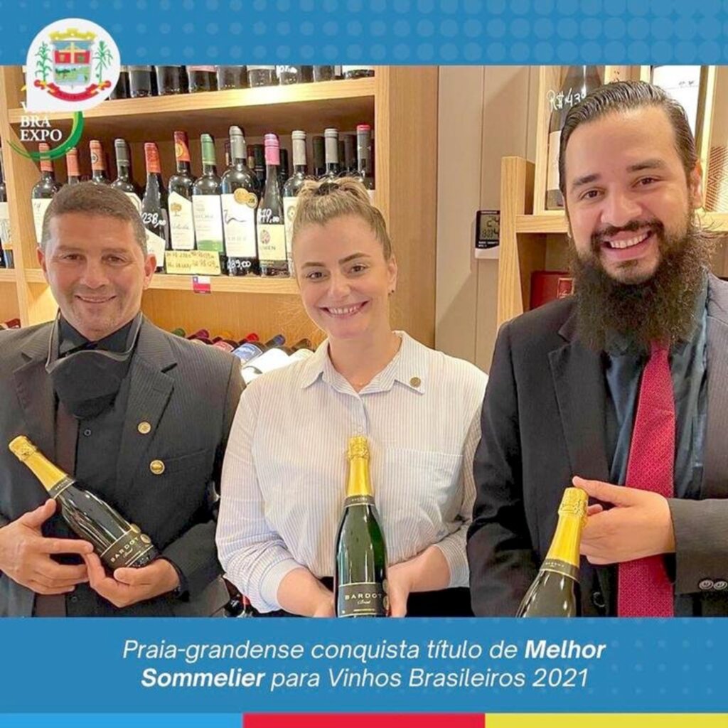 PRAIA-GRANDENSE CONQUISTA TÍTULO DE MELHOR SOMMELIER PARA VINHOS BRASILEIROS 2021
