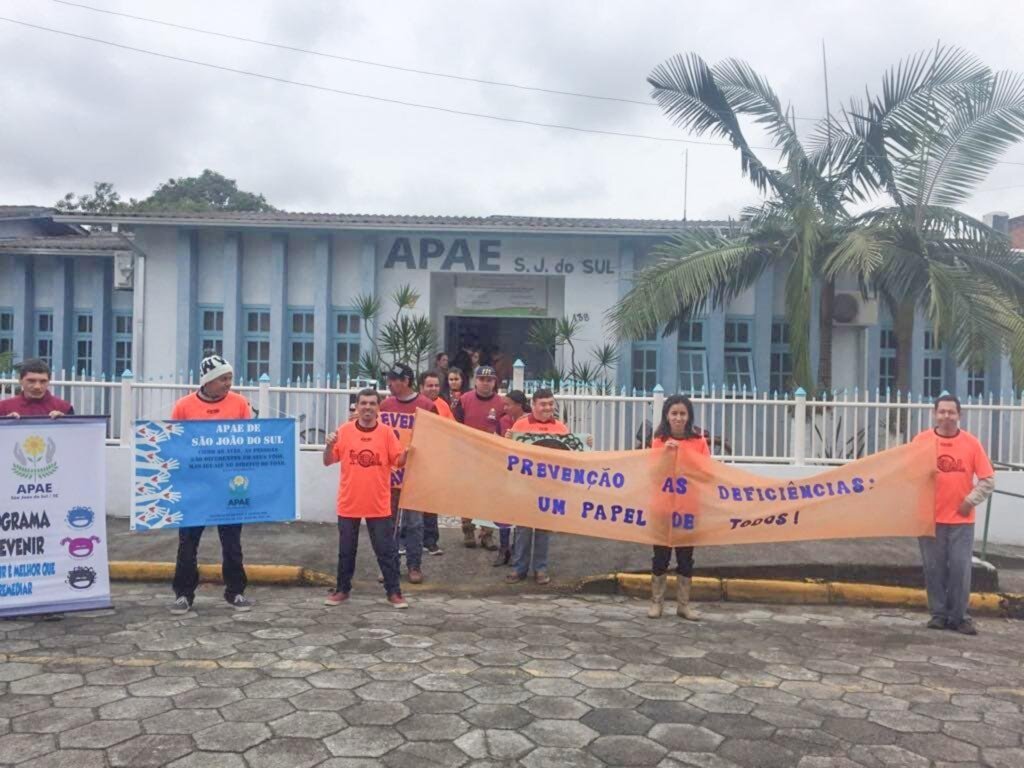 APAE DE SÃO JOÃO DO SUL CONQUISTA O 2º LUGAR  ESTADUAL NAS AÇÕES DO PROGRAMA PREVENIR