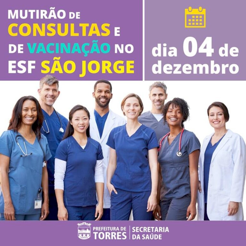 SECRETARIA DE SAÚDE DE TORRES PROMOVE MUTIRÃO DE CONSULTAS E DIA DE VACINAÇÃO