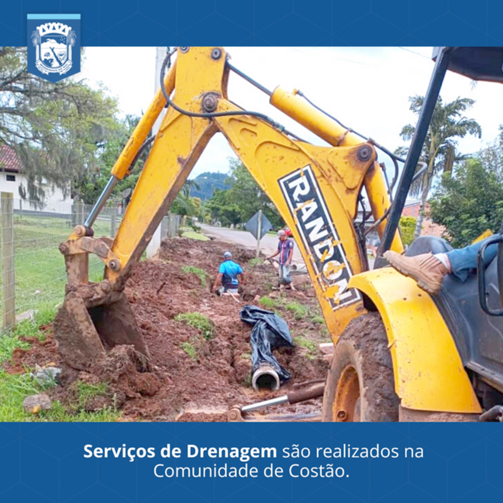 COMUNIDADE DE COSTÃO RECEBE SERVIÇOS DE DRENAGEM EM MORRINHOS DO SUL