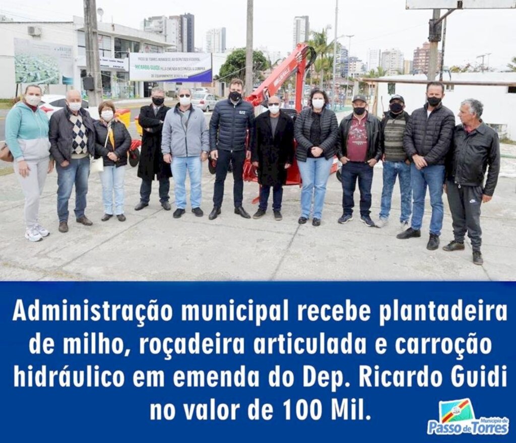 PASSO DE TORRES RECEBE EMENDA PARLAMENTAR DE R$ 100 MIL EM EQUIPAMENTOS AGRÍCOLAS