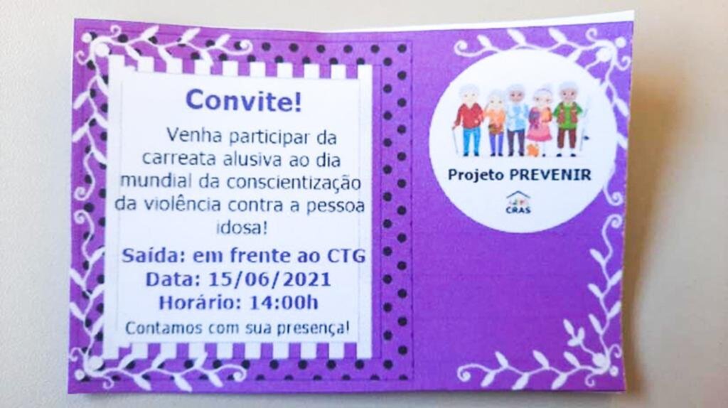 CARREATA MARCARÁ O DIA  MUNDIAL DE CONSCIENTIZAÇÃO DA VIOLÊNCIA CONTRA A PESSOA IDOSA EM SÃO JOÃO DO SUL