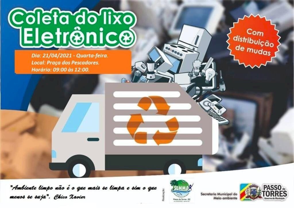 SEMMA PROMOVE COLETA DE LIXO ELETRÔNICO EM PASSO DE TORRES