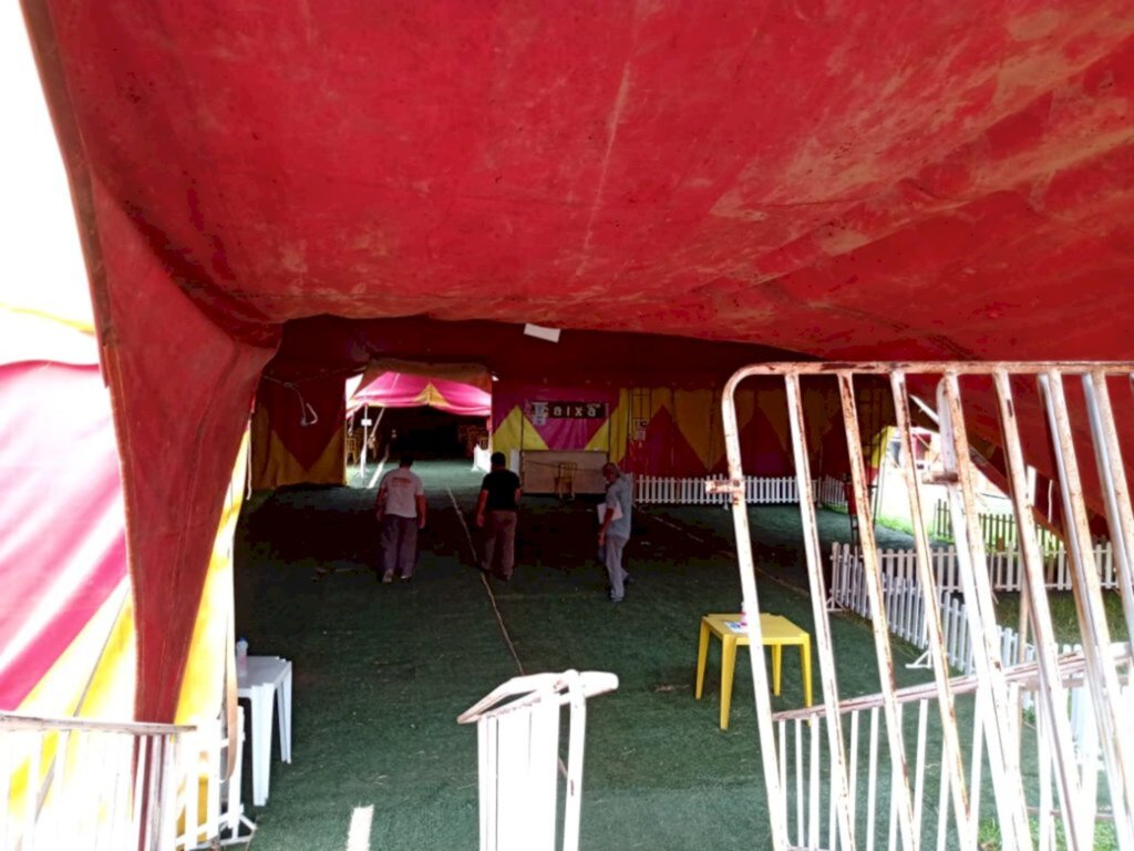 VIGILÂNCIA SANITÁRIA VISTORIA CIRCO INSTALADO EM SOMBRIO