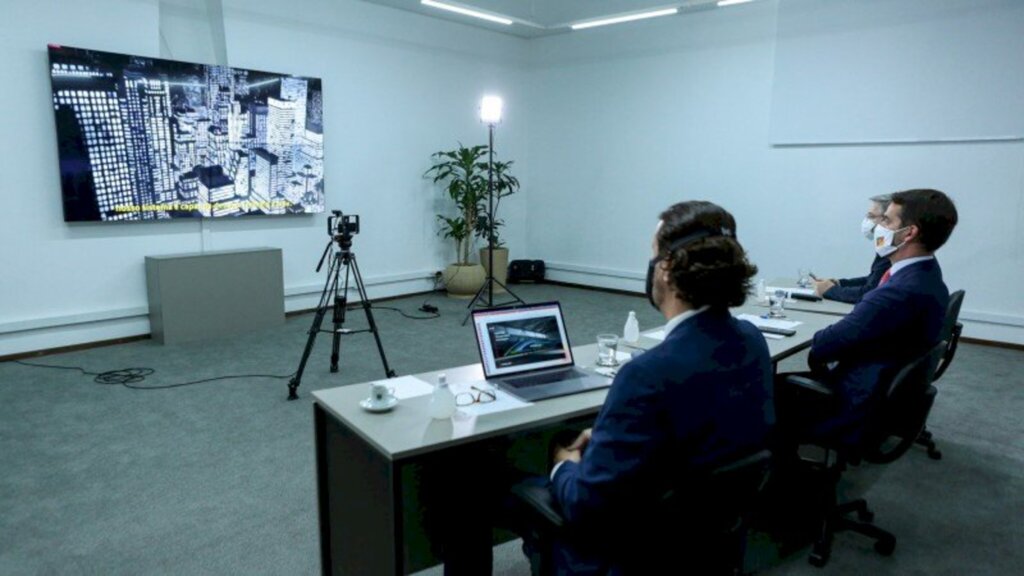 Foto: Gustavo Mansur / Palácio Piratini - Conforme apresentação feita pela empresa ao governador e ao secretário Lamb, sistema é viável sem depender de recursos públicos