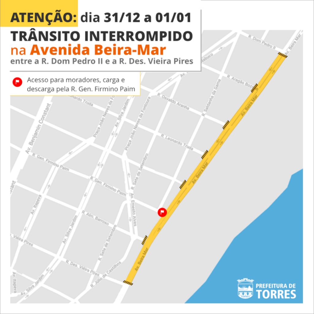 TORRES: PARA EVITAR AGLOMERAÇÃO, TRÂNSITO SERÁ INTERROMPIDO NA BEIRA-MAR E NO MORRO DO FAROL