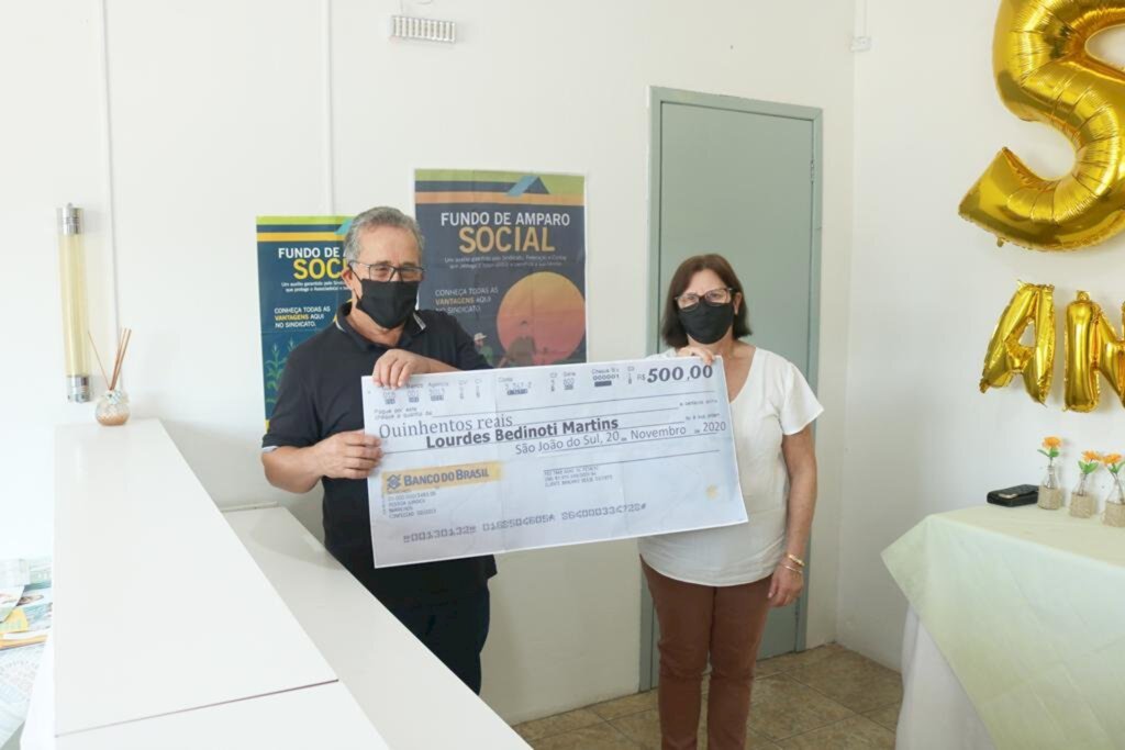 ASSOCIADA DO STR É CONTEMPLADA EM SORTEIO DO FUNDO DE AMPARO SOCIAL DA CONTAG