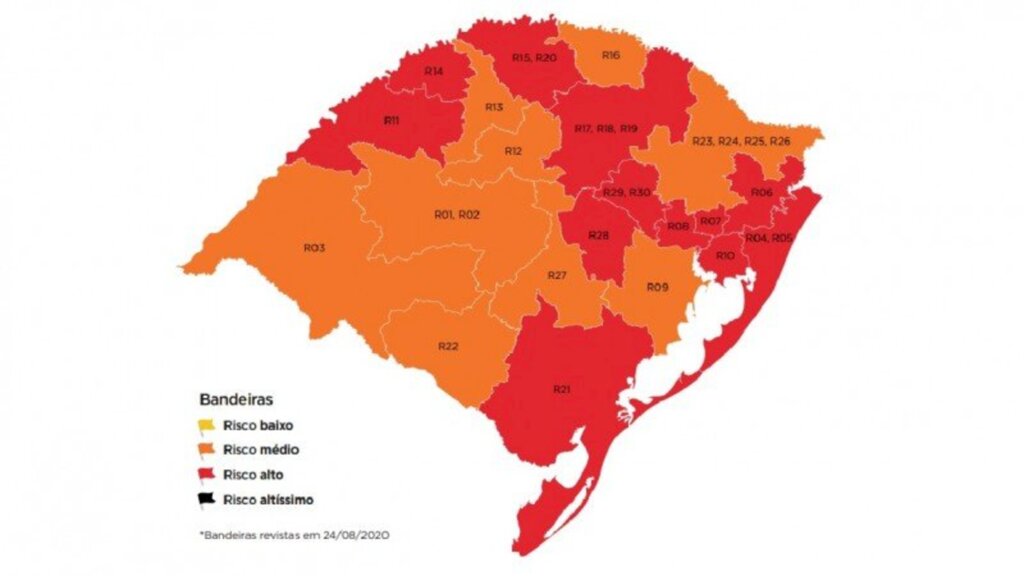 SPGG - Mapa do Distanciamento Controlado após Gabinete de Crise ter aceito um pedido de reconsideração