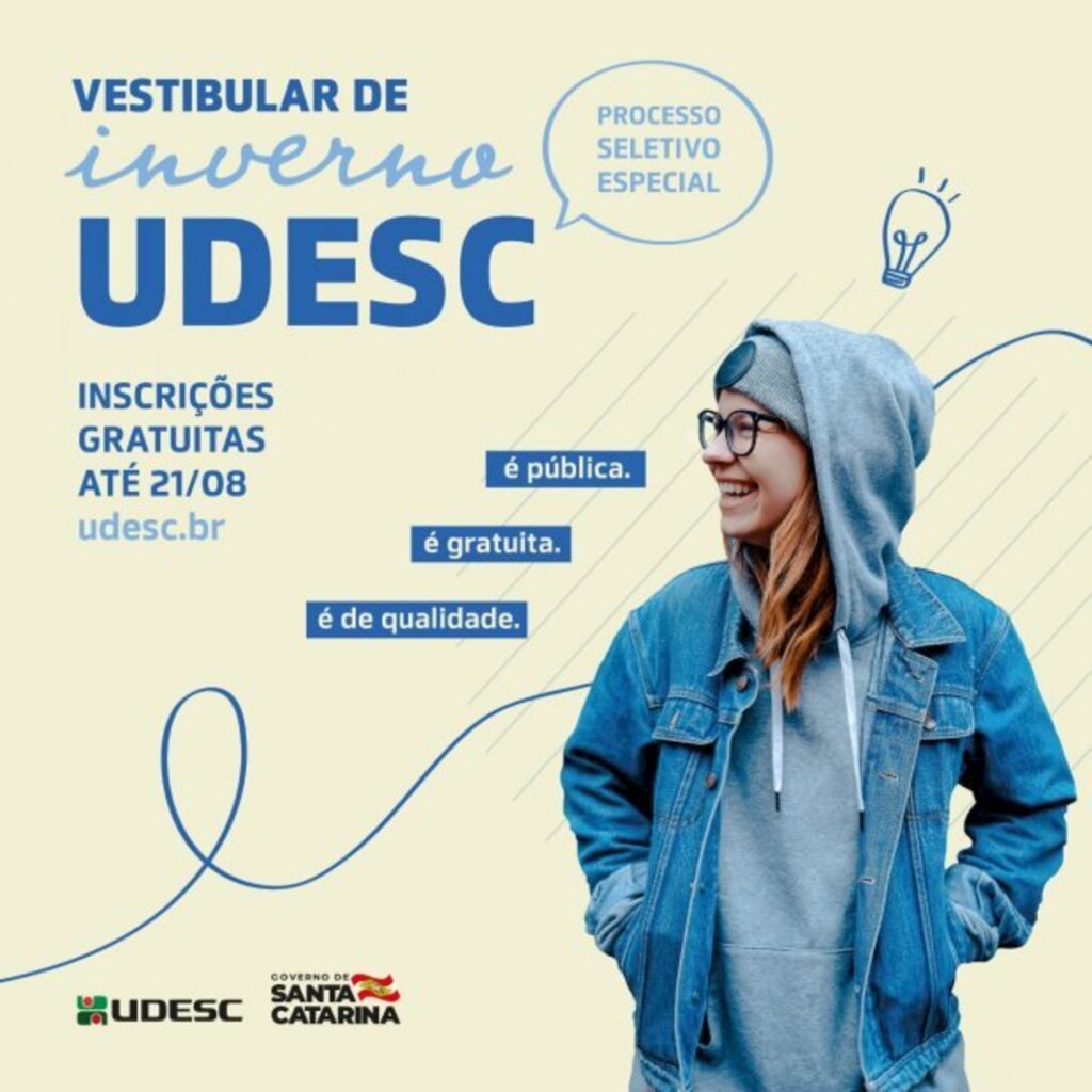PROCESSO SELETIVO ESPECIAL DO VESTIBULAR DE INVERNO DA UDESC RECEBE INSCRIÇÕES ATÉ DIA 21