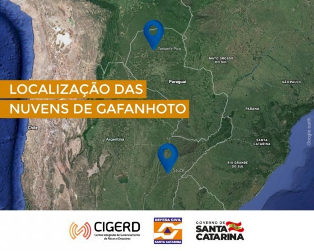 GOVERNO DO ESTADO MONITORA NUVENS DE GAFANHOTOS