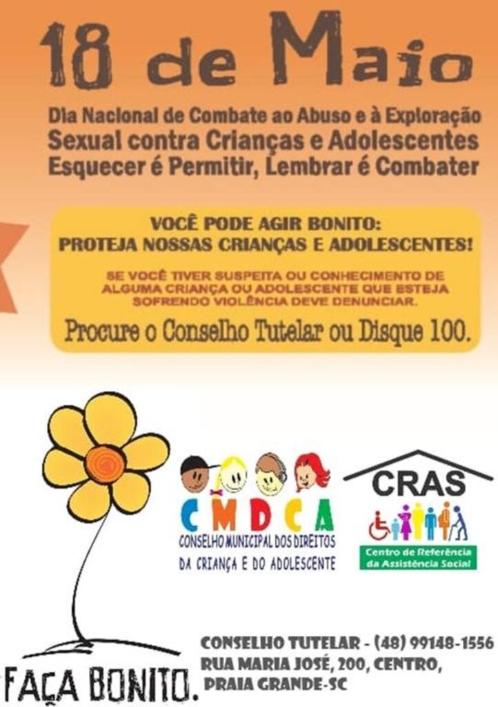 CAMPANHA MAIO LARANJA  É REALIZADA EM PRAIA GRANDE